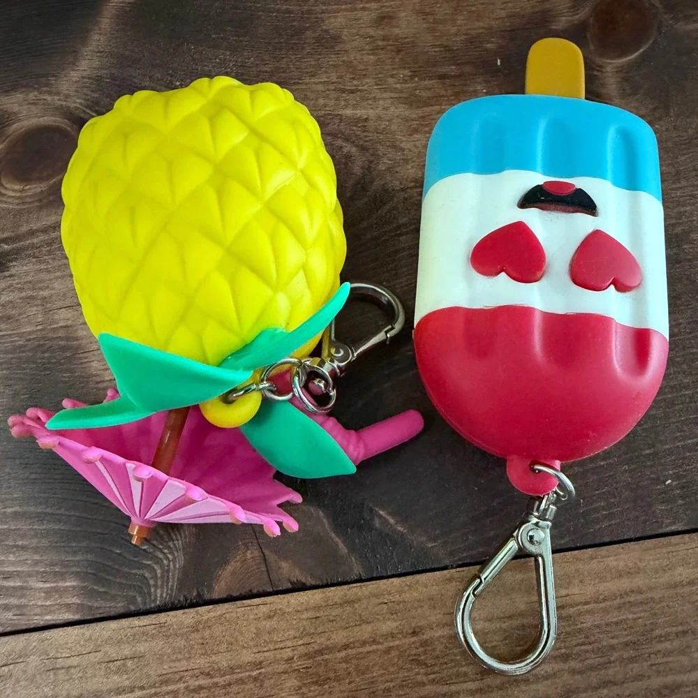 Bath & Body Works Pineapple & Popsicle PocketBac Hand Sanitizer Holder Set 2pc
